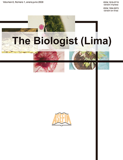 					Visualizar v. 6 n. 1 (2008): The Biologist (Lima)
				