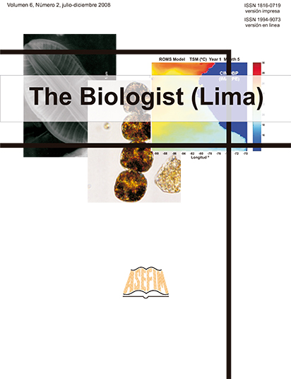 					Ver Vol. 6 Núm. 2 (2008): The Biologist (Lima)
				
