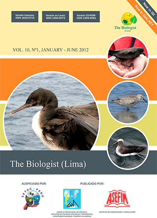 					Ver Vol. 10 Núm. 1 (2012): The Biologist (Lima)
				