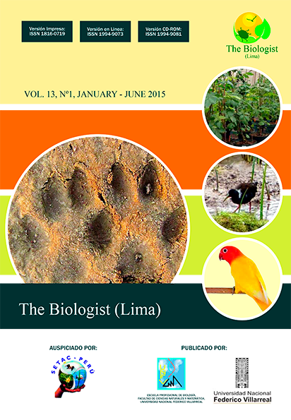 					Ver Vol. 13 Núm. 1 (2015): The Biologist (Lima)
				