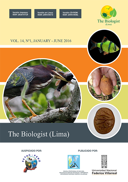 					Ver Vol. 14 Núm. 1 (2016): The Biologist (Lima)
				