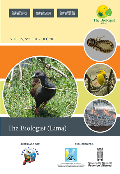 					Ver Vol. 15 Núm. 2 (2017): The Biologist (Lima)
				