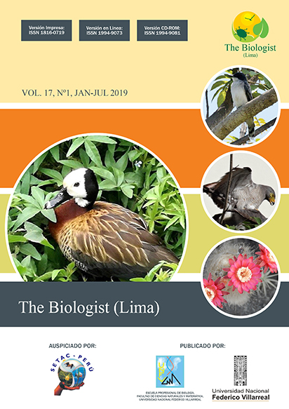 					Ver Vol. 17 Núm. 1 (2019): The Biologist (Lima)
				