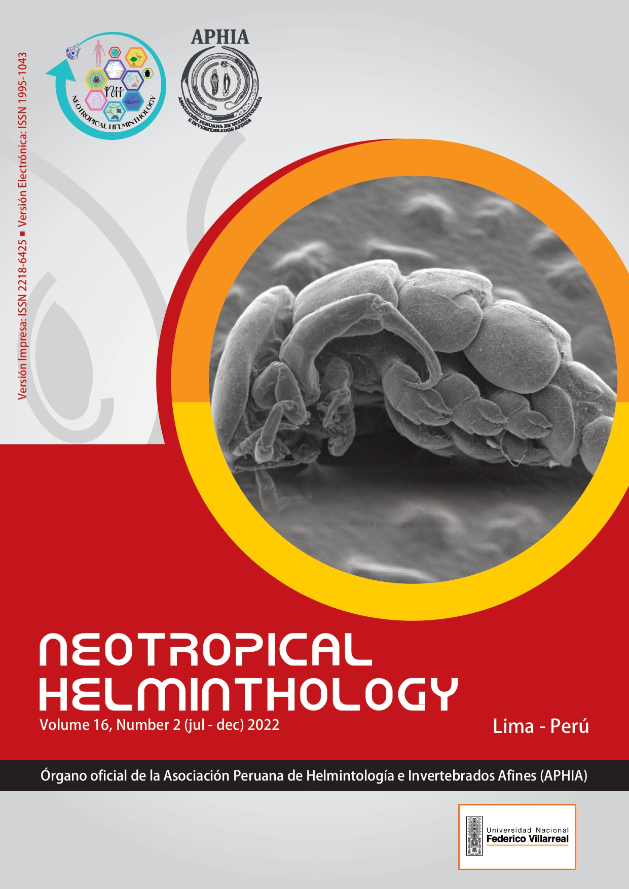 					Ver Vol. 16 Núm. 2 (2022): Neotropical Helminthology: Publicación Anticipada
				