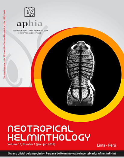 					View Vol. 13 No. 1 (2019): Neotropical Helminthology
				
