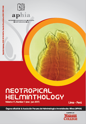 					Ver Vol. 11 Núm. 1 (2017): Neotropical Helminthology
				