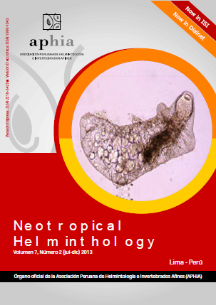 					View Vol. 7 No. 2 (2013): Neotropical Helminthology
				